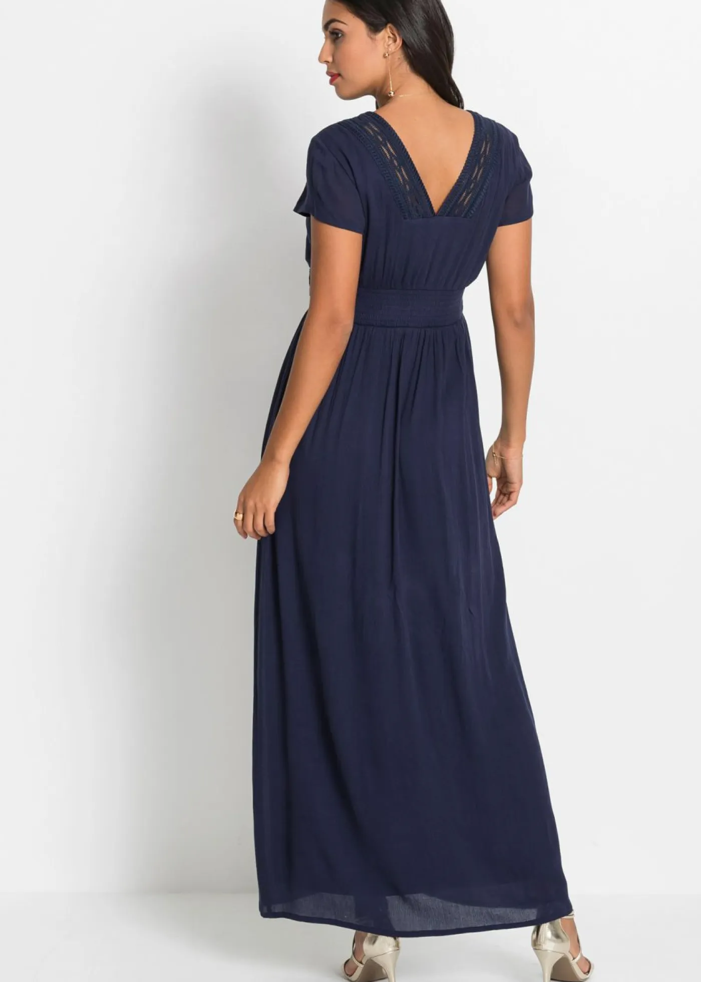 Vestido largo de viscosa fluida Mujer Vestidos