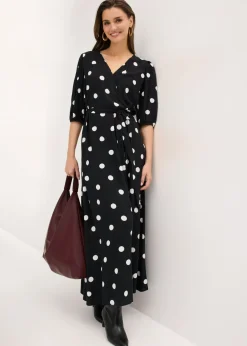 Outlet Vestido largo de viscosa fluida Mujer Vestidos|Tallas Pequeñas