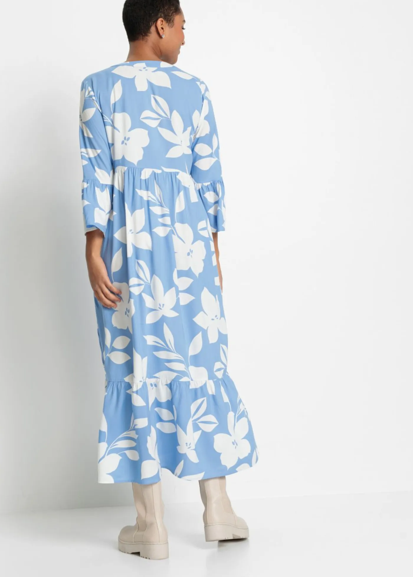 Best Vestido largo de viscosa fluida Mujer Vestidos|Novedades
