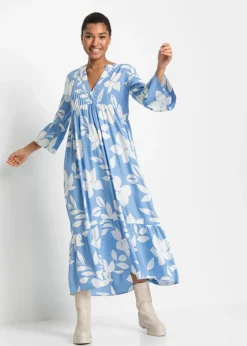 Best Vestido largo de viscosa fluida Mujer Vestidos|Novedades