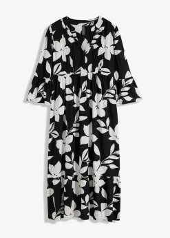 Sale Vestido largo de viscosa fluida Mujer Vestidos|Novedades