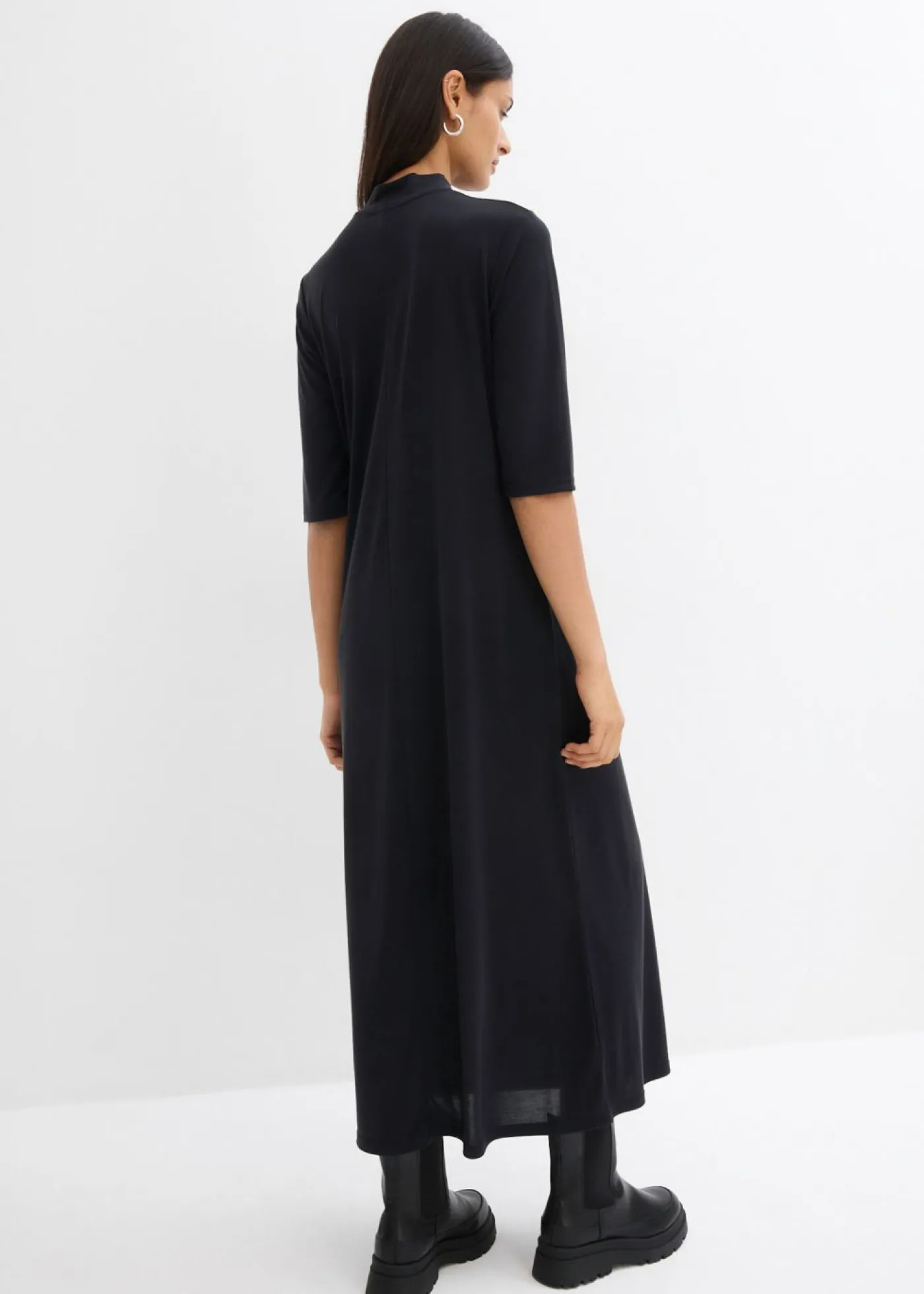 Online Vestido largo en mezcla de modal Mujer Esenciales|Vestidos