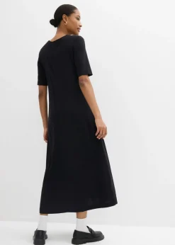 Online Vestido largo en mezcla de modal Mujer Esenciales|Vestidos