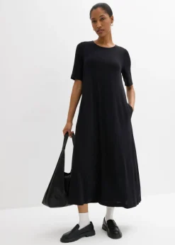 Online Vestido largo en mezcla de modal Mujer Esenciales|Vestidos