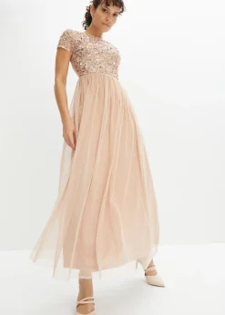 Online Vestido maxi con bordado de lentejuelas Mujer Ropa Elegante|Vestidos
