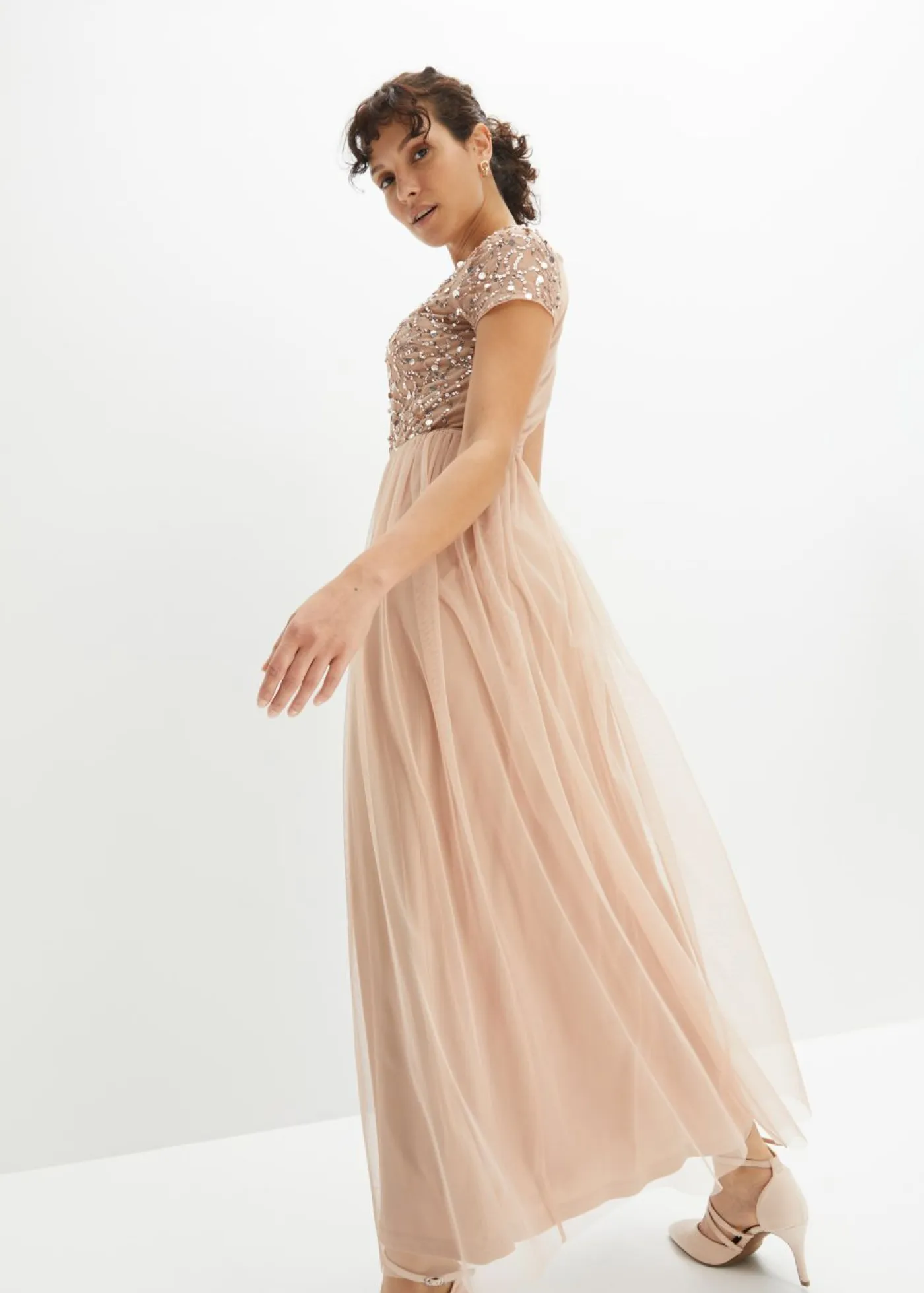 Online Vestido maxi con bordado de lentejuelas Mujer Ropa Elegante|Vestidos