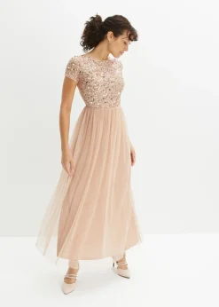 Online Vestido maxi con bordado de lentejuelas Mujer Ropa Elegante|Vestidos