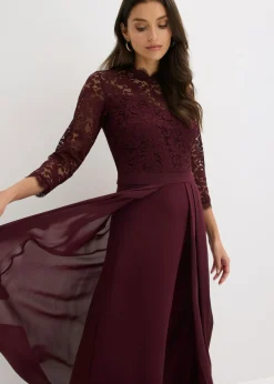 Hot Vestido maxi con encaje Mujer Vestidos|Tallas Pequeñas