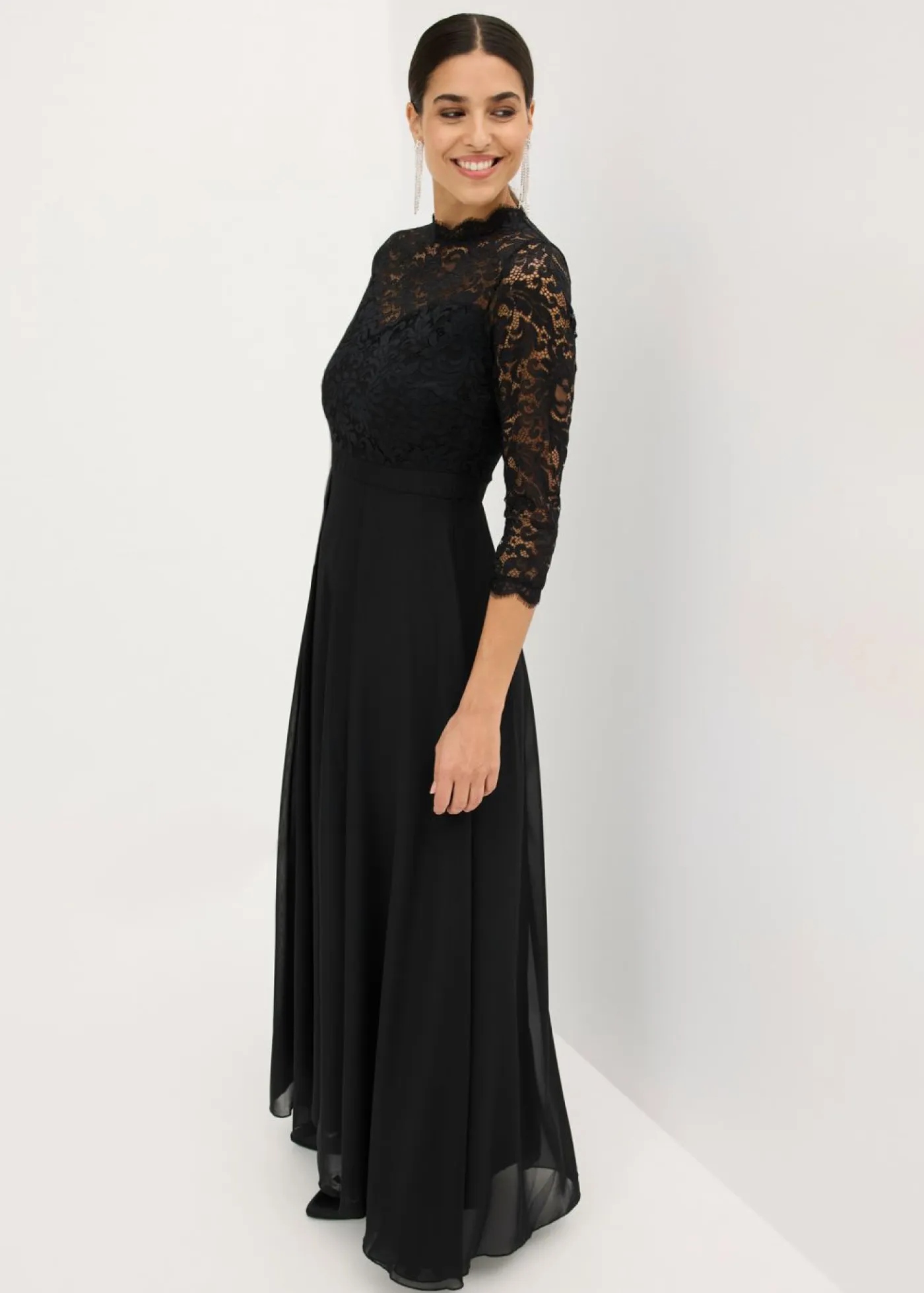 Discount Vestido maxi con encaje Mujer Vestidos|Tallas Pequeñas