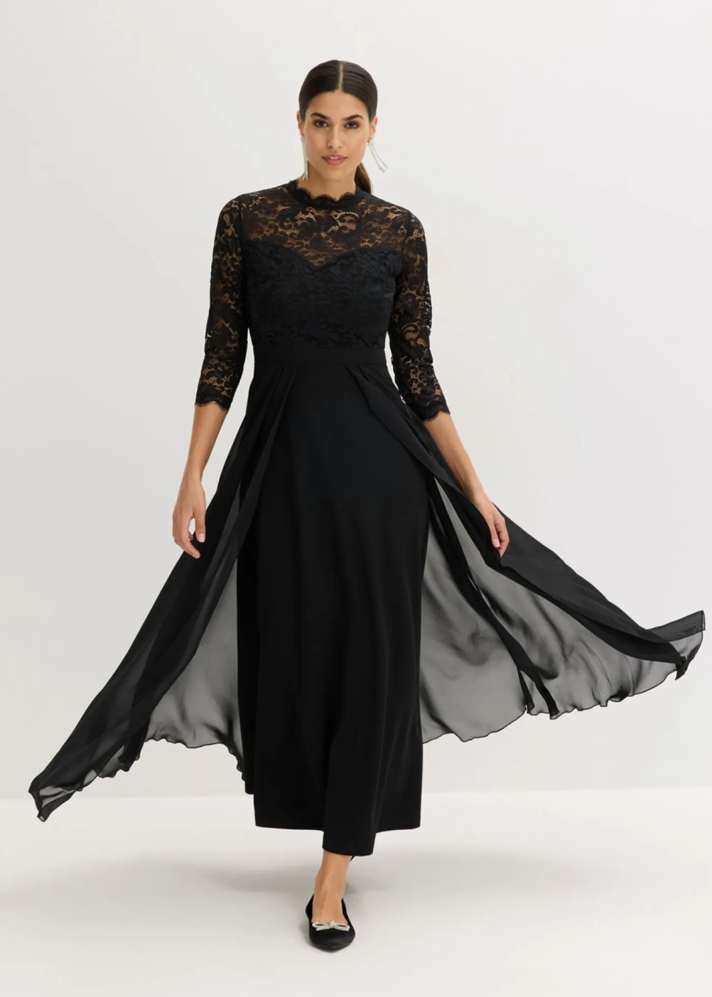 Discount Vestido maxi con encaje Mujer Vestidos|Tallas Pequeñas