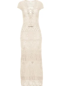 Online Vestido maxi de croché Mujer Vestidos|Ropa De Punto