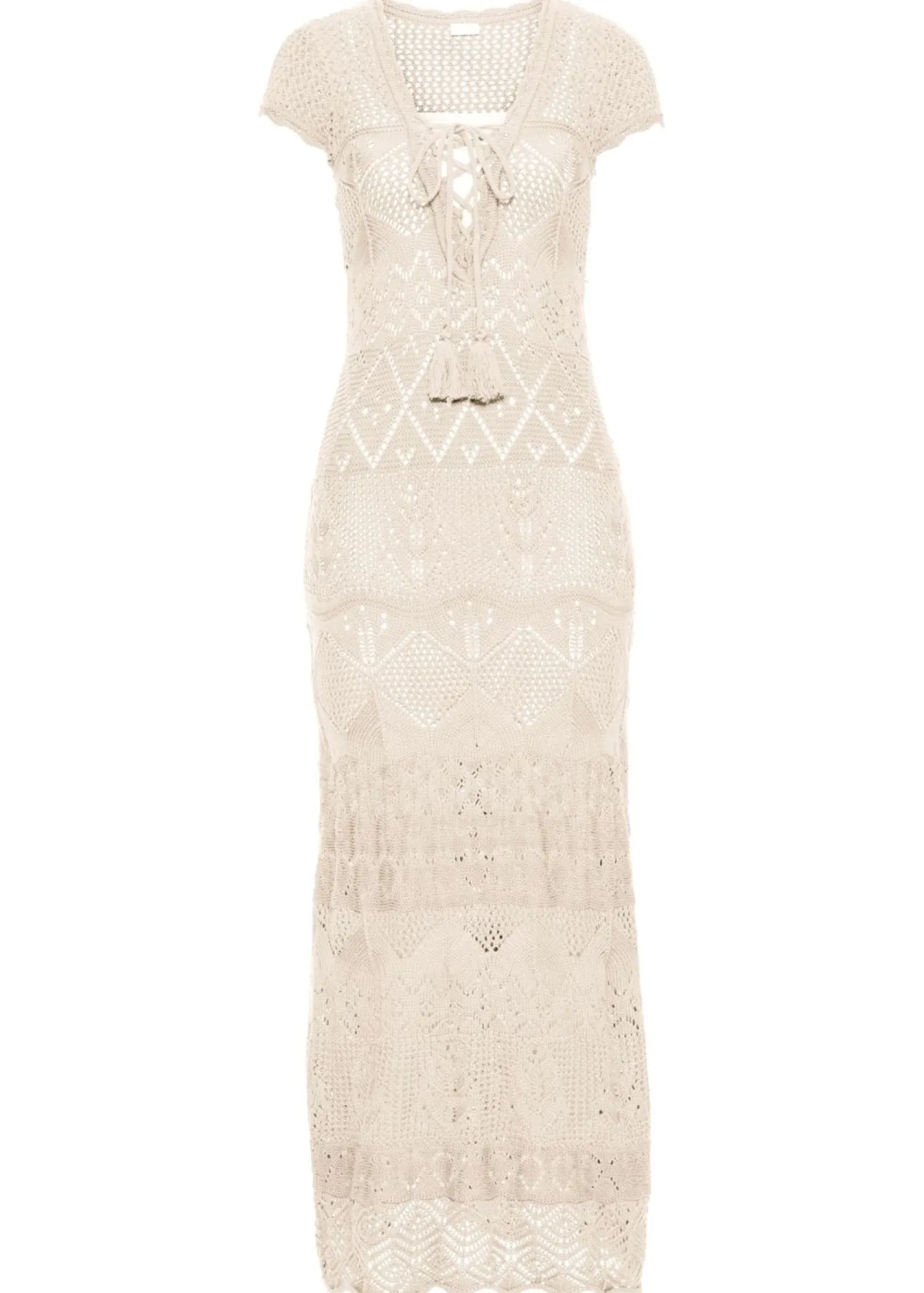 Online Vestido maxi de croché Mujer Vestidos|Ropa De Punto