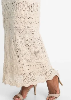 Online Vestido maxi de croché Mujer Vestidos|Ropa De Punto