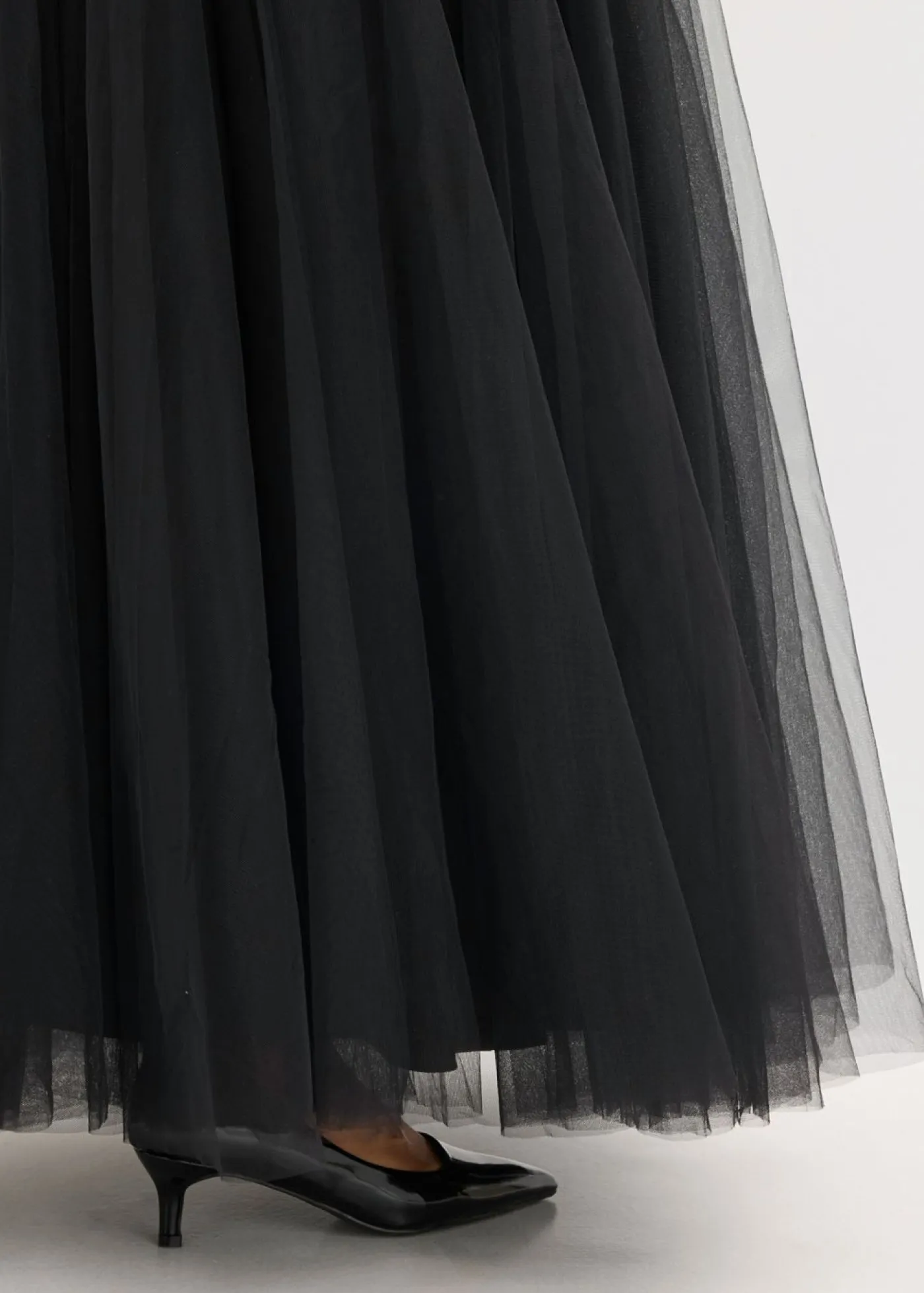 Vestido maxi de tul fino con bordado de lentejuelas Mujer Vestidos|Ropa Elegante