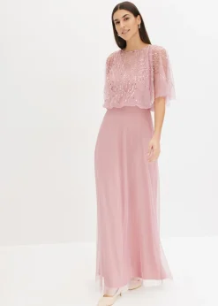 Outlet Vestido maxi de tul fino con bordado de lentejuelas Mujer Ropa Elegante
