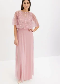 Outlet Vestido maxi de tul fino con bordado de lentejuelas Mujer Ropa Elegante