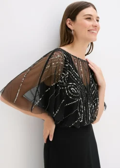 Discount Vestido maxi de tul fino con bordado de lentejuelas Mujer Vestidos|Tallas Pequeñas