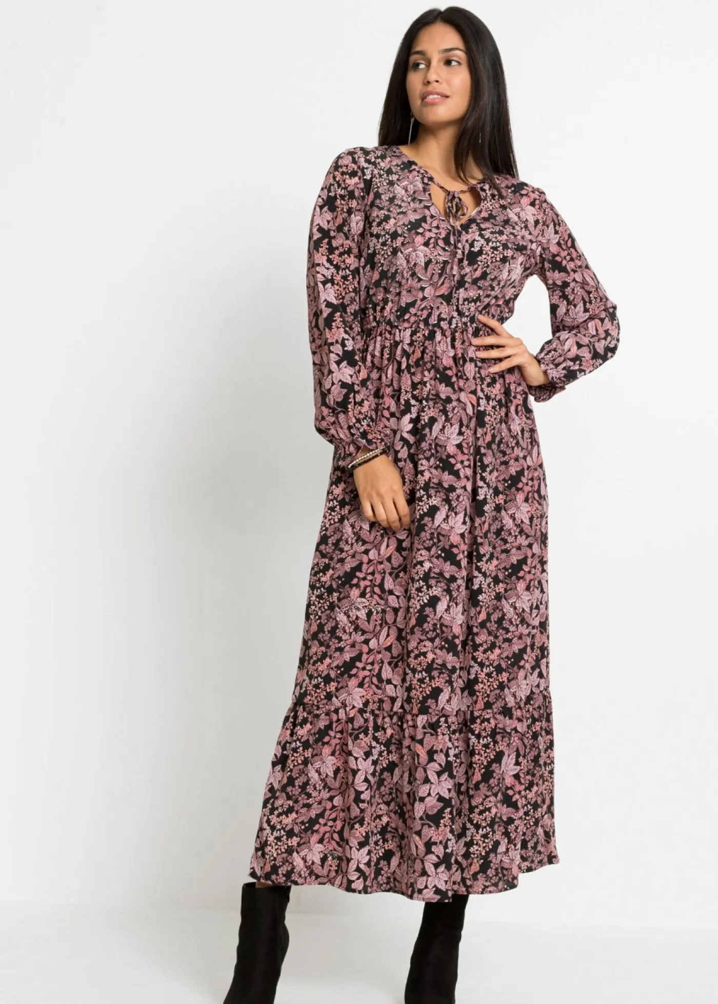 Clearance Vestido maxi de viscosa pura Mujer Vestidos