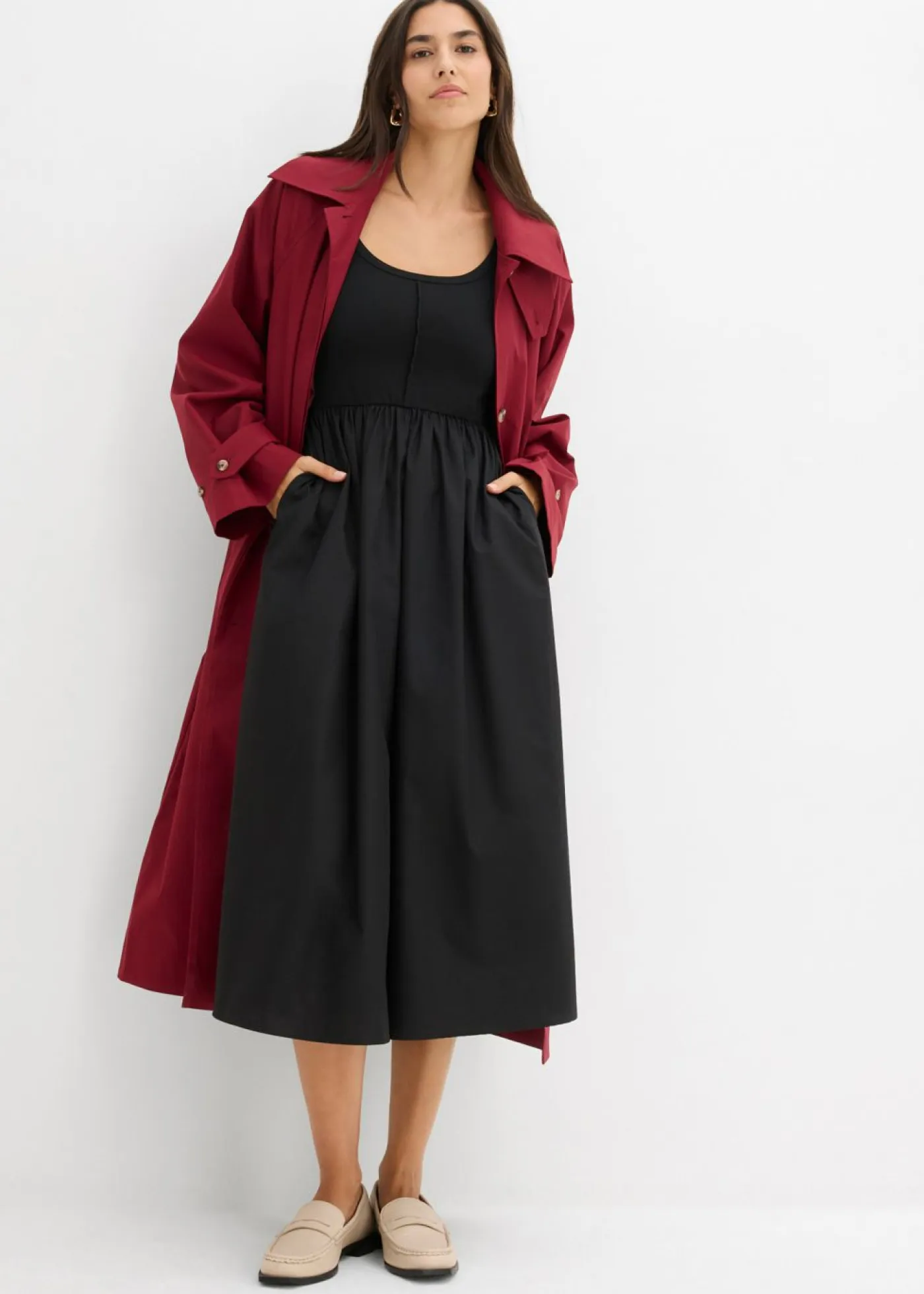 Online Vestido midi Mujer Esenciales|Vestidos