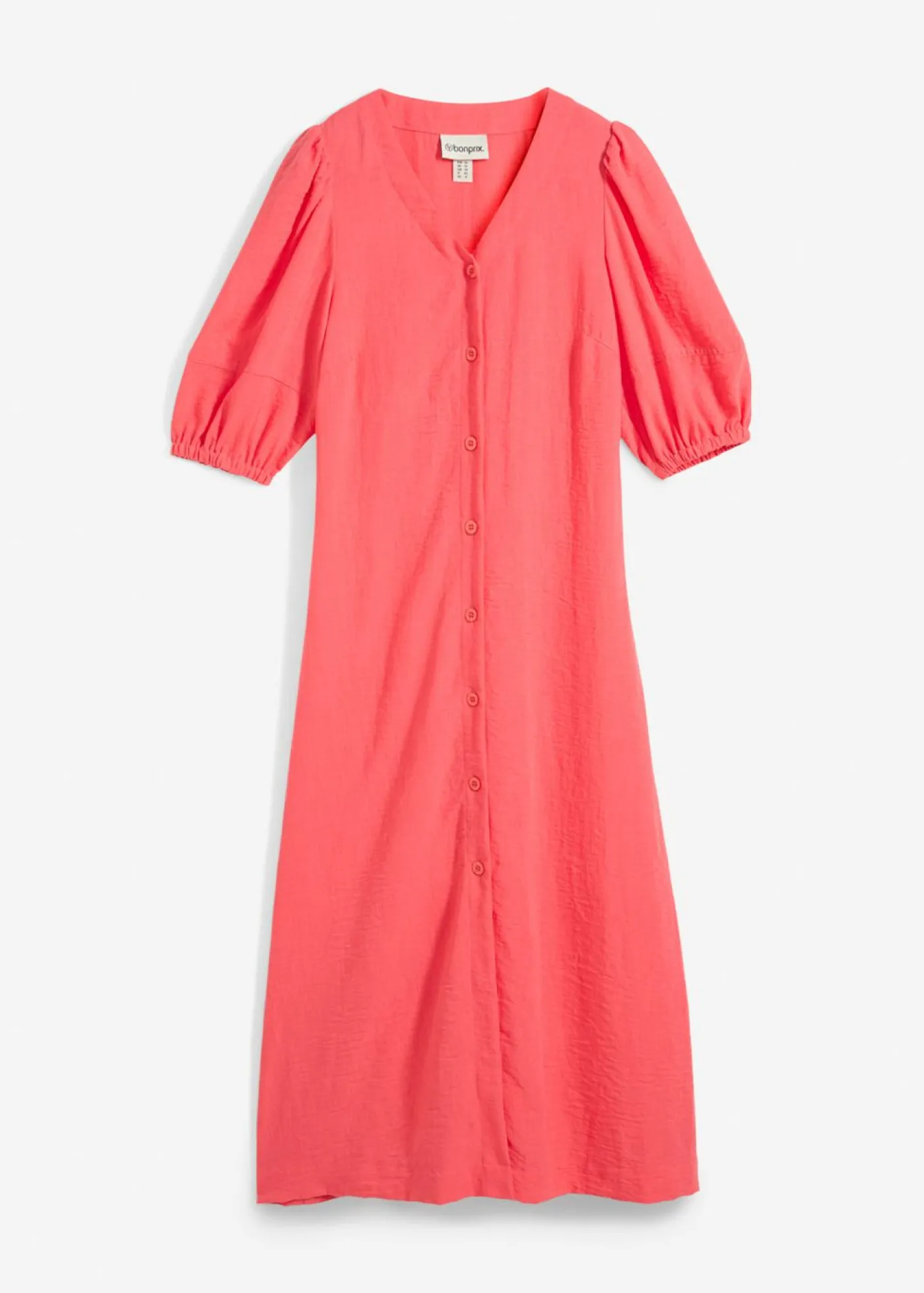 Discount Vestido midi acampanado con mangas abullonadas Mujer Vestidos