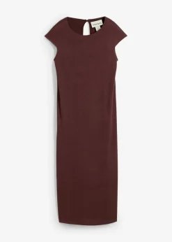 Outlet Vestido midi con aspecto de punto Mujer Vestidos