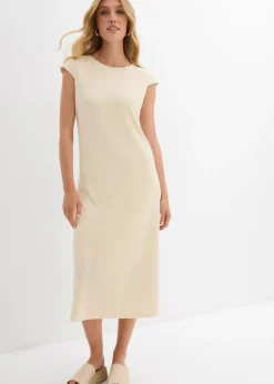 Outlet Vestido midi con aspecto de punto Mujer Vestidos