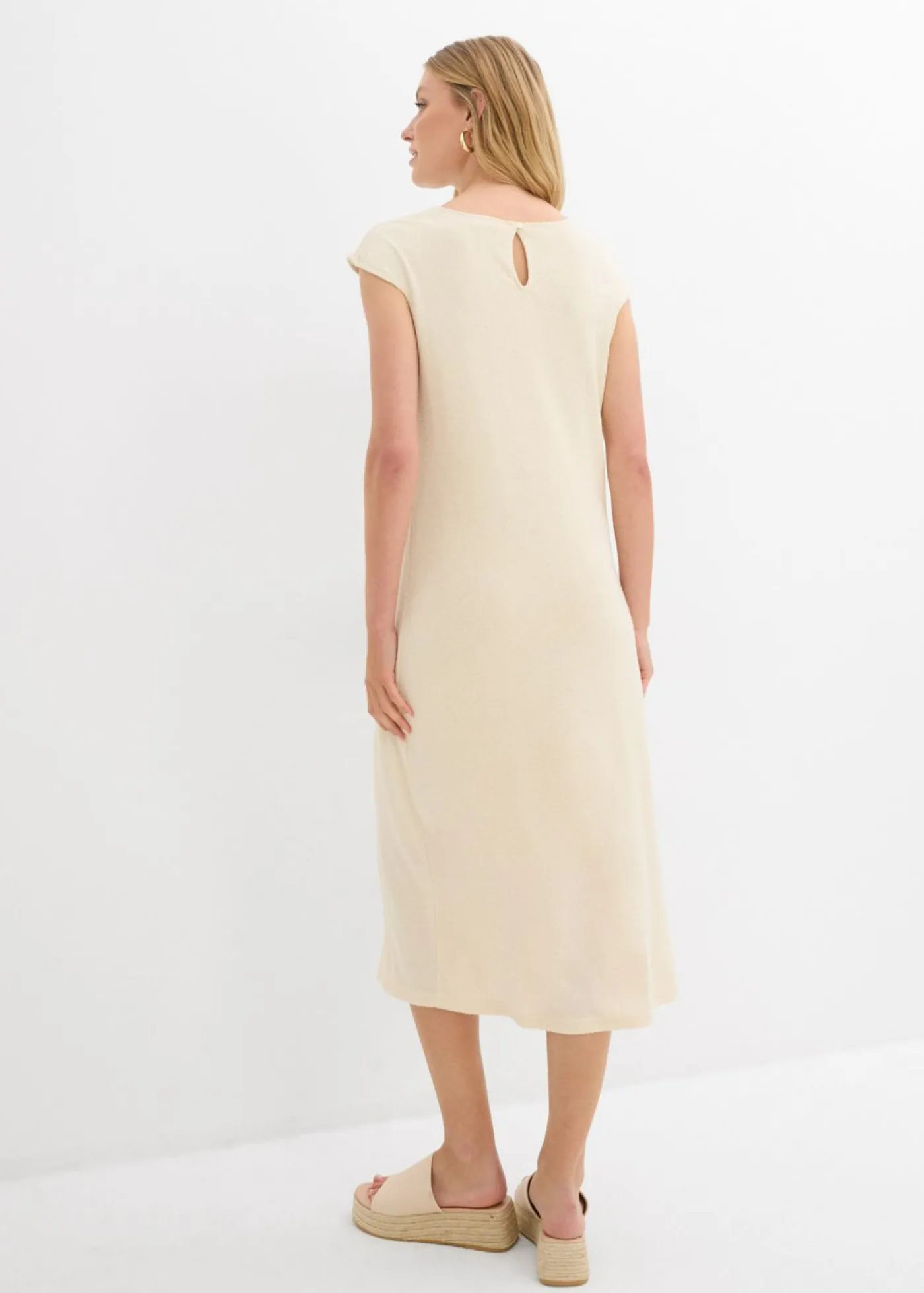 Outlet Vestido midi con aspecto de punto Mujer Vestidos