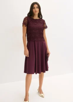 Clearance Vestido midi con encaje Mujer Vestidos|Novedades