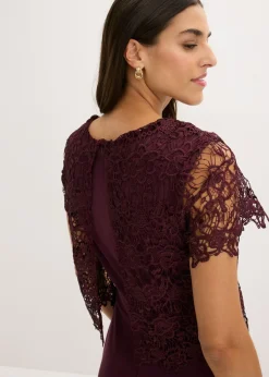 Clearance Vestido midi con encaje Mujer Vestidos|Novedades
