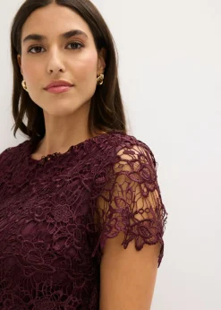 Clearance Vestido midi con encaje Mujer Vestidos|Novedades