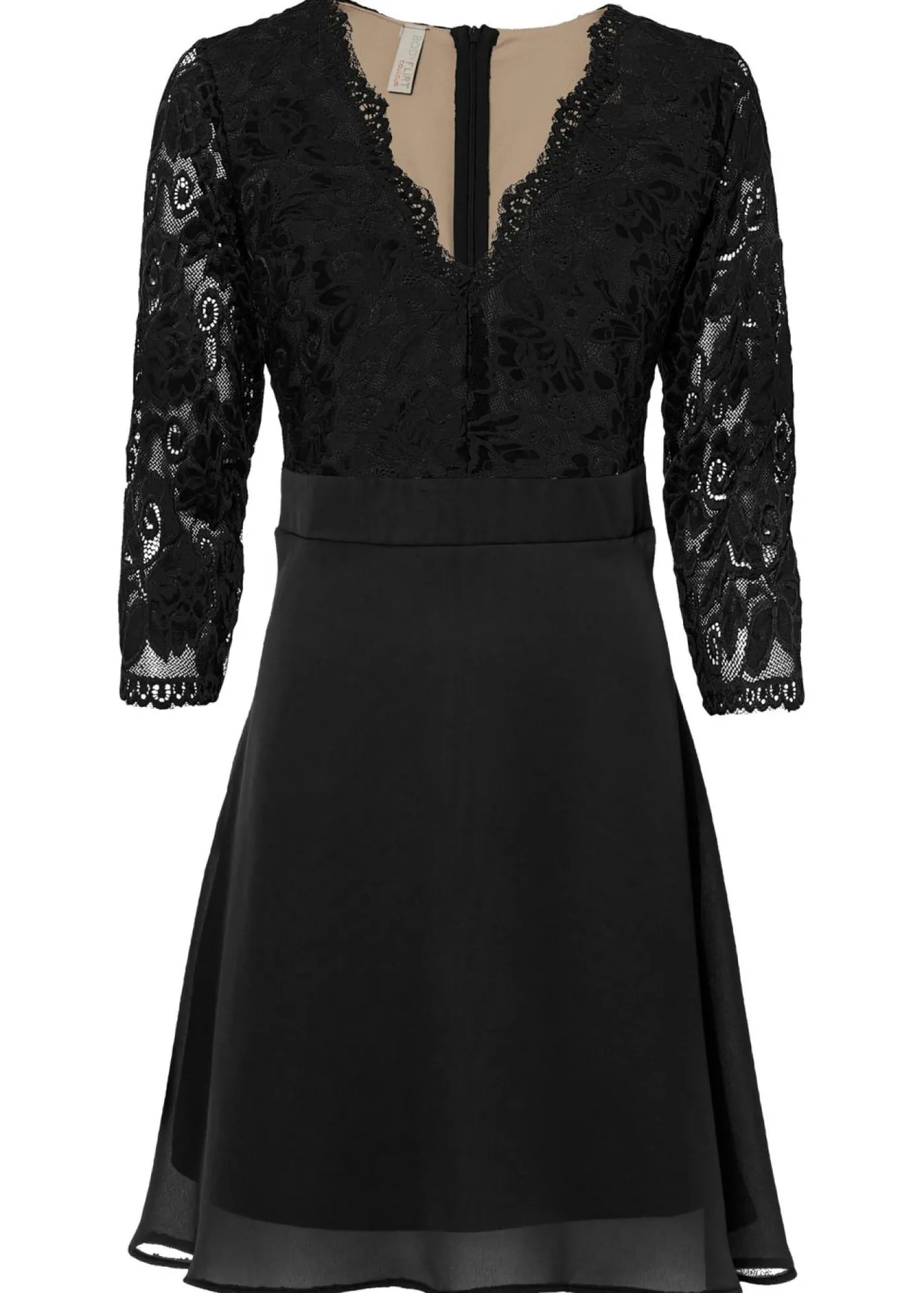 Vestido midi con encaje Mujer Vestidos|Ropa Elegante