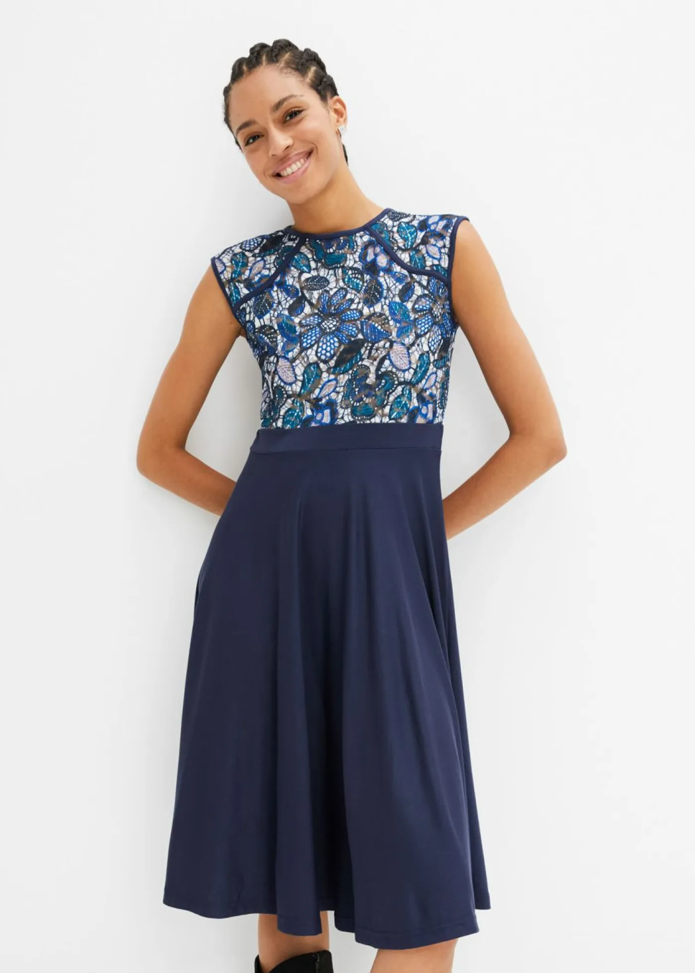 Discount Vestido midi con encaje Mujer Vestidos|Novedades