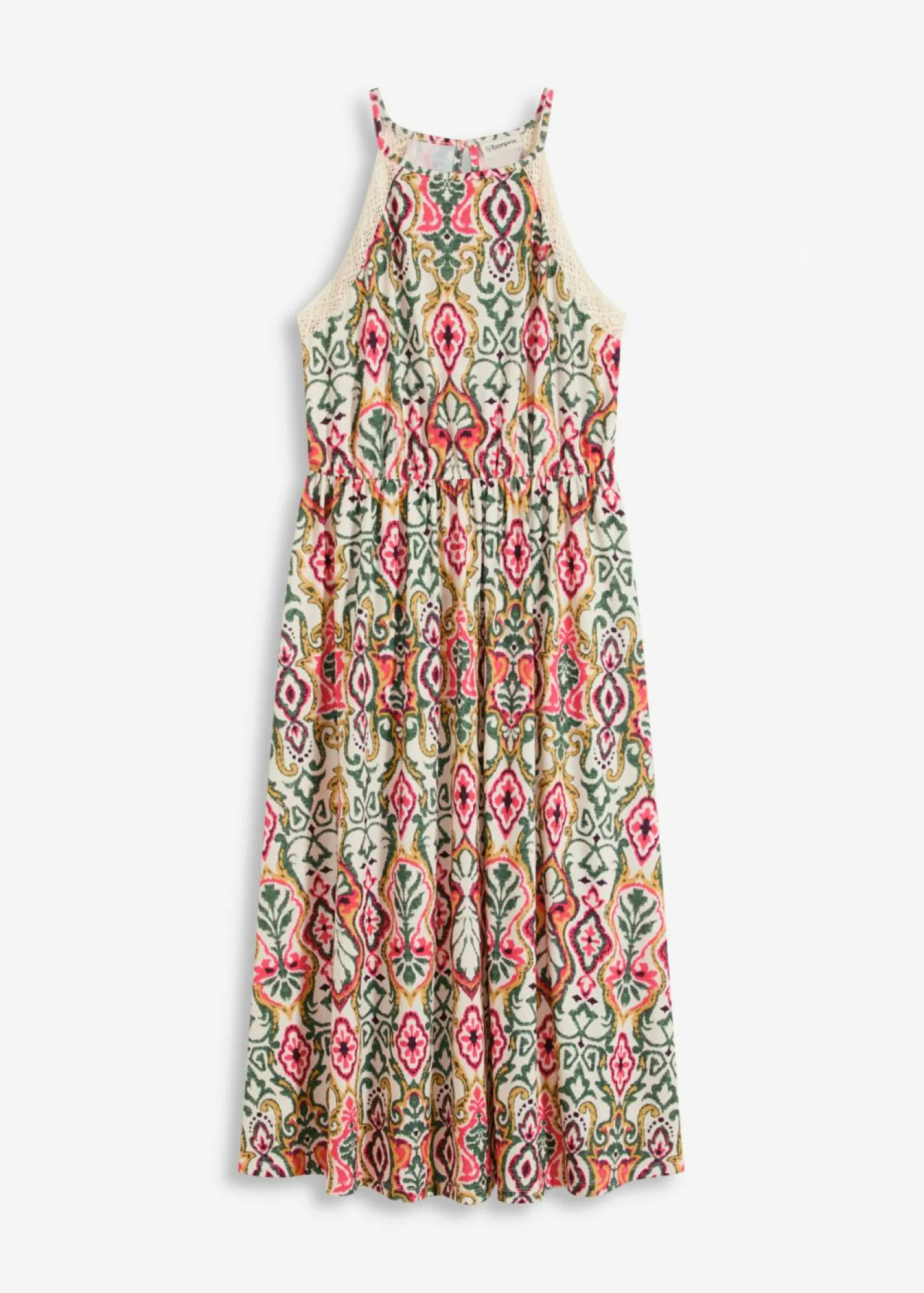 Vestido midi con encaje Mujer Vestidos