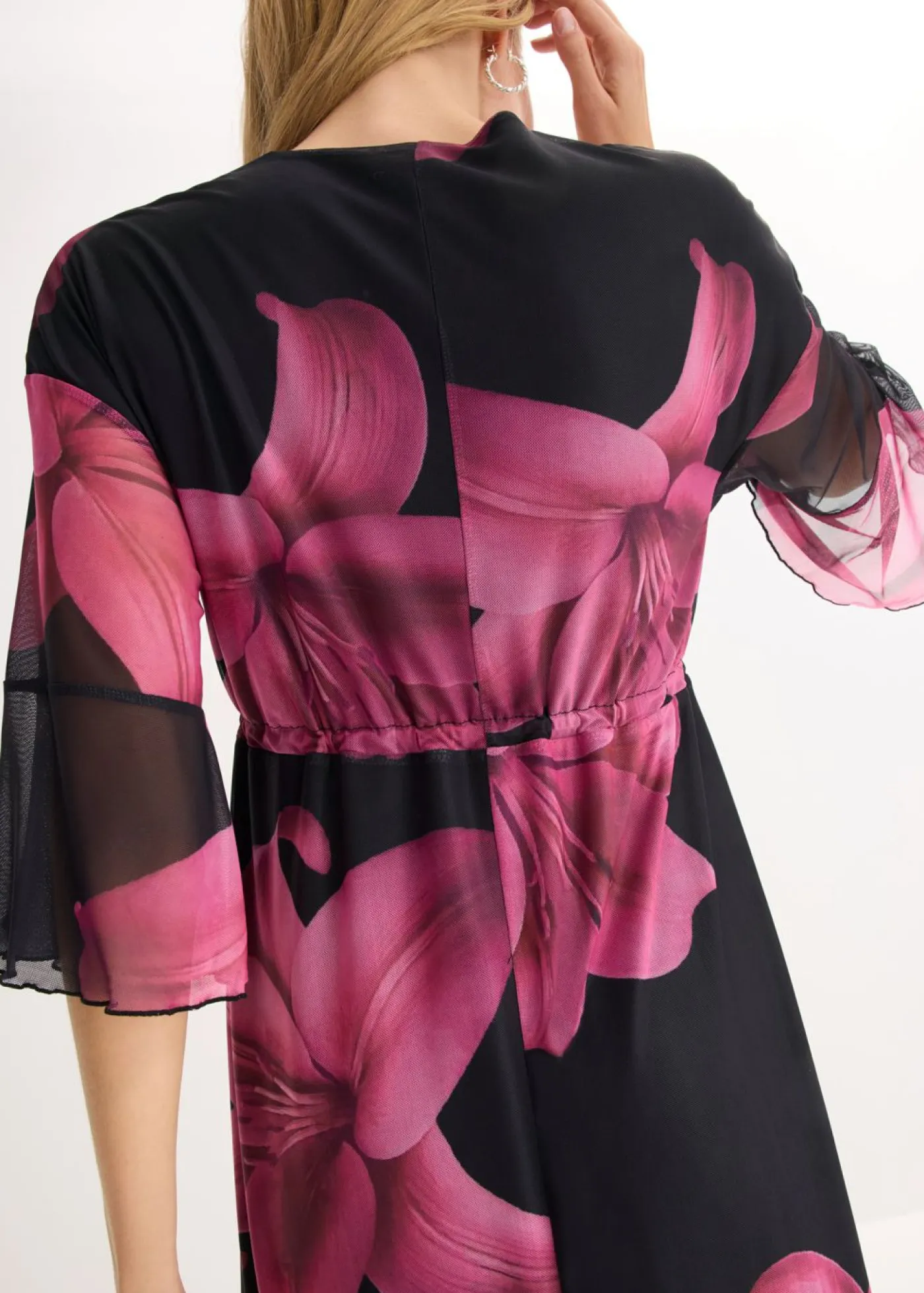Outlet Vestido midi con escote pronunciado Mujer Vestidos|Novedades