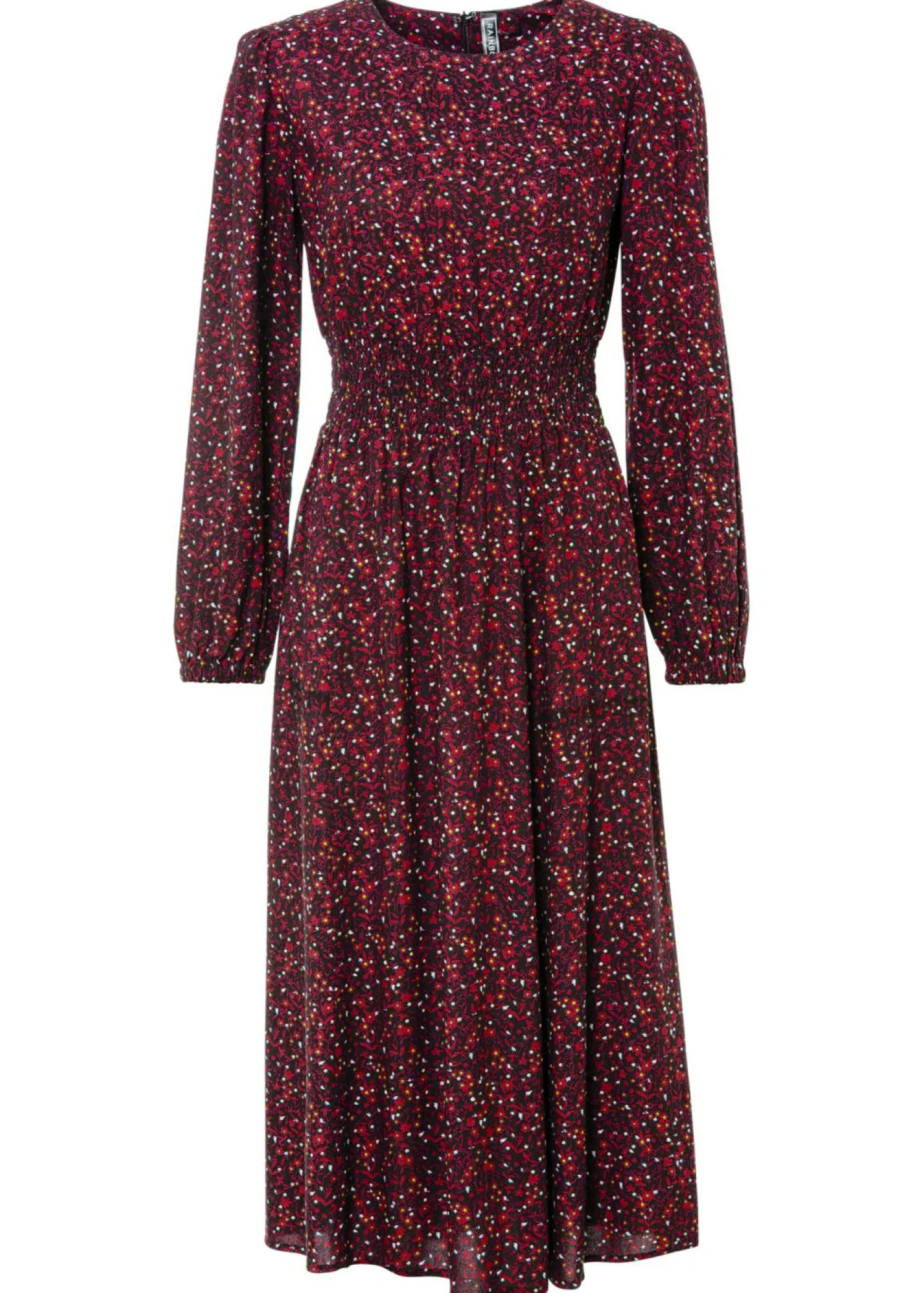 Vestido midi con estampado de flores Mujer Vestidos