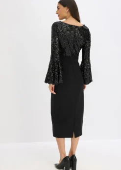 Best Vestido midi con lentejuelas Mujer Vestidos|Ropa Elegante