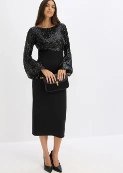 Best Vestido midi con lentejuelas Mujer Vestidos|Ropa Elegante