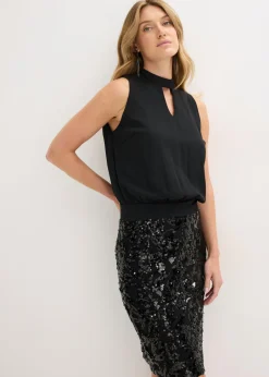 Sale Vestido midi con lentejuelas Mujer Vestidos|Ropa Elegante