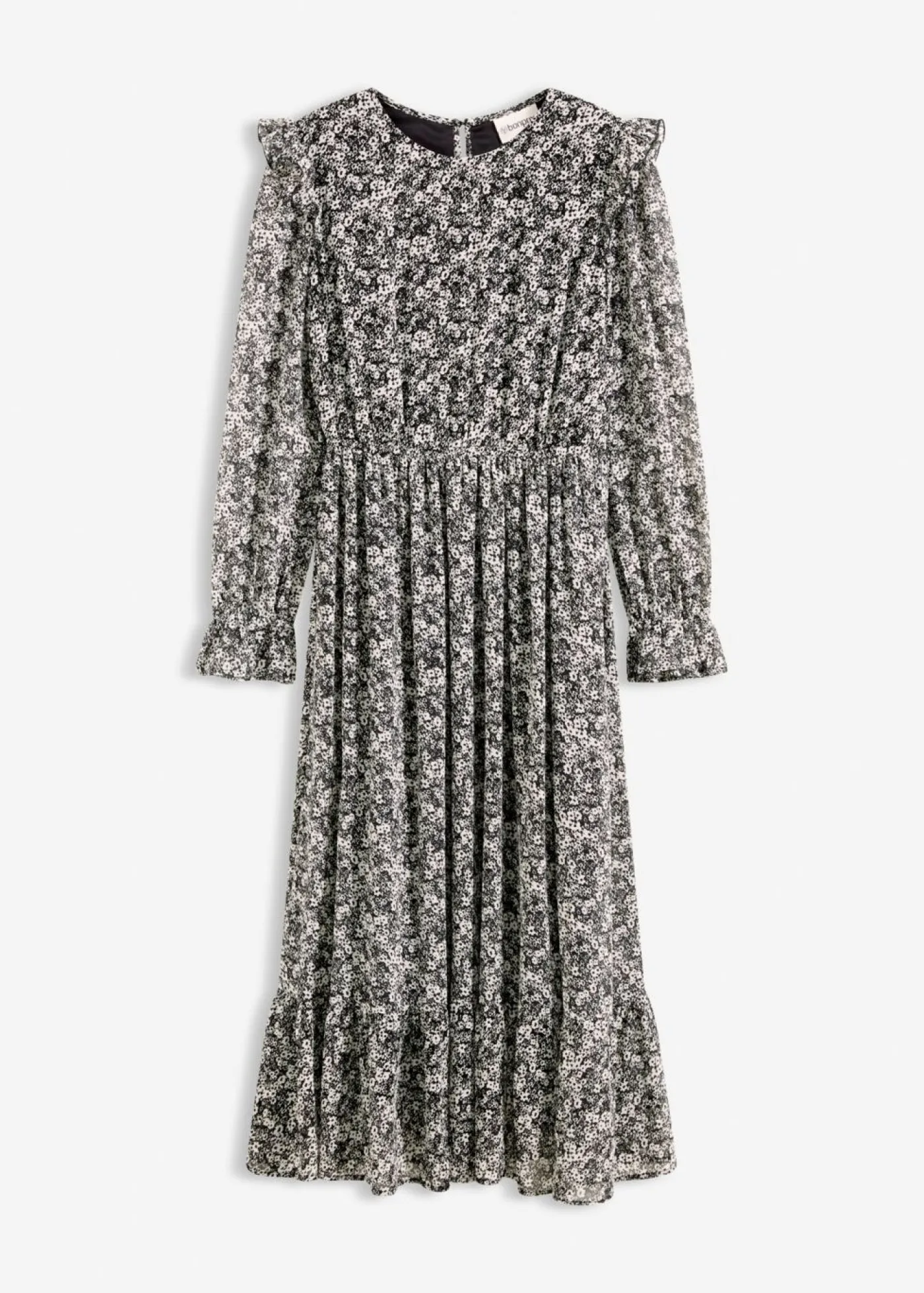 Vestido midi con volantes Mujer Vestidos