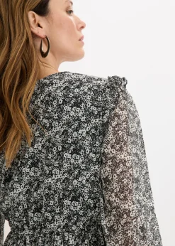 Vestido midi con volantes Mujer Vestidos