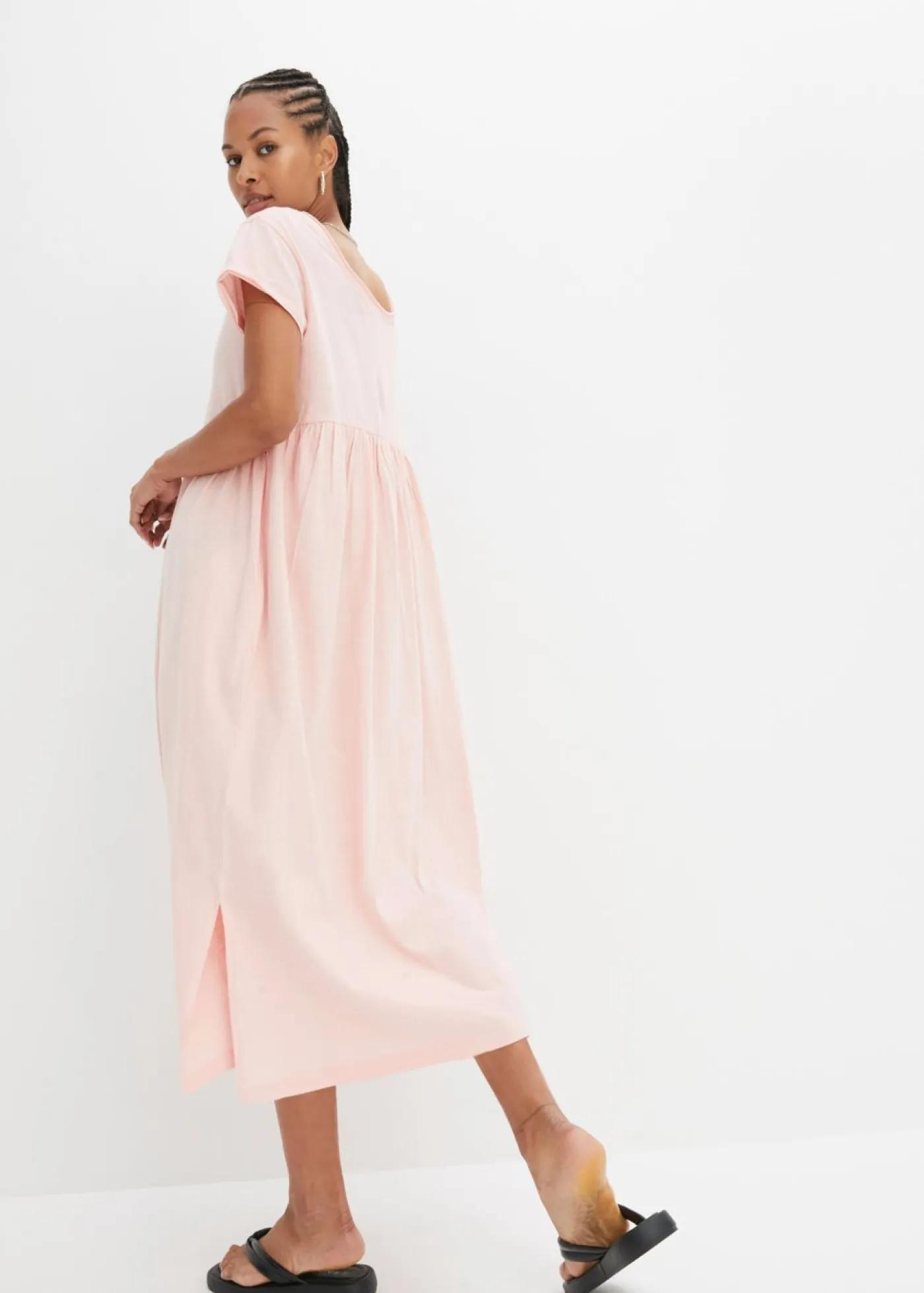Sale Vestido midi de algodón orgánico puro Mujer Vestidos
