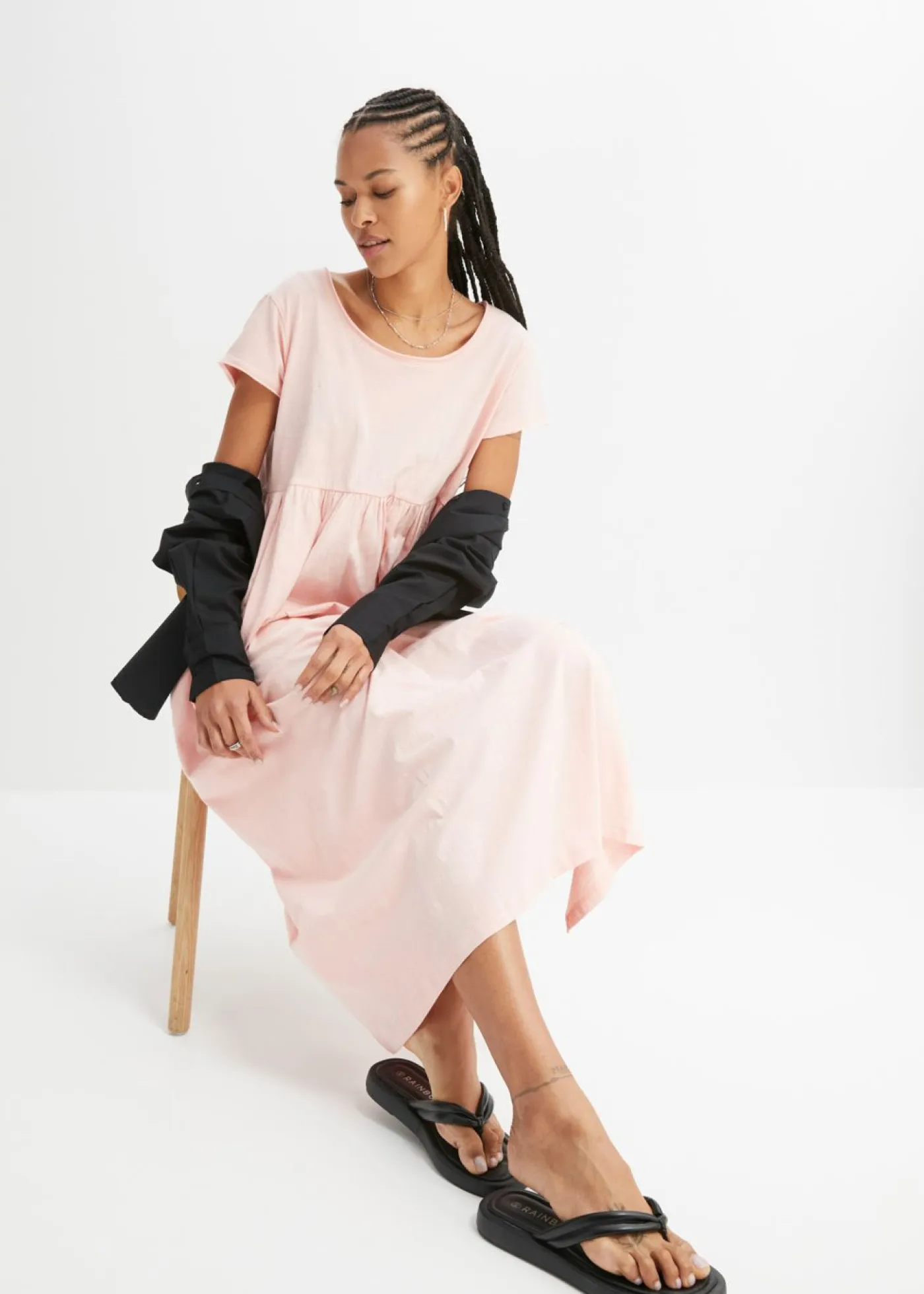 Sale Vestido midi de algodón orgánico puro Mujer Vestidos