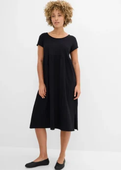 New Vestido midi de algodón orgánico puro Mujer Vestidos|Tallas Pequeñas