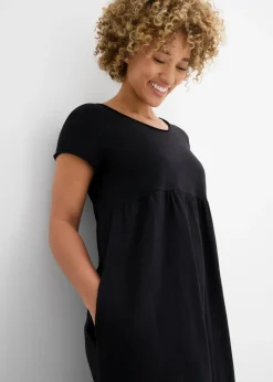 New Vestido midi de algodón orgánico puro Mujer Vestidos|Tallas Pequeñas