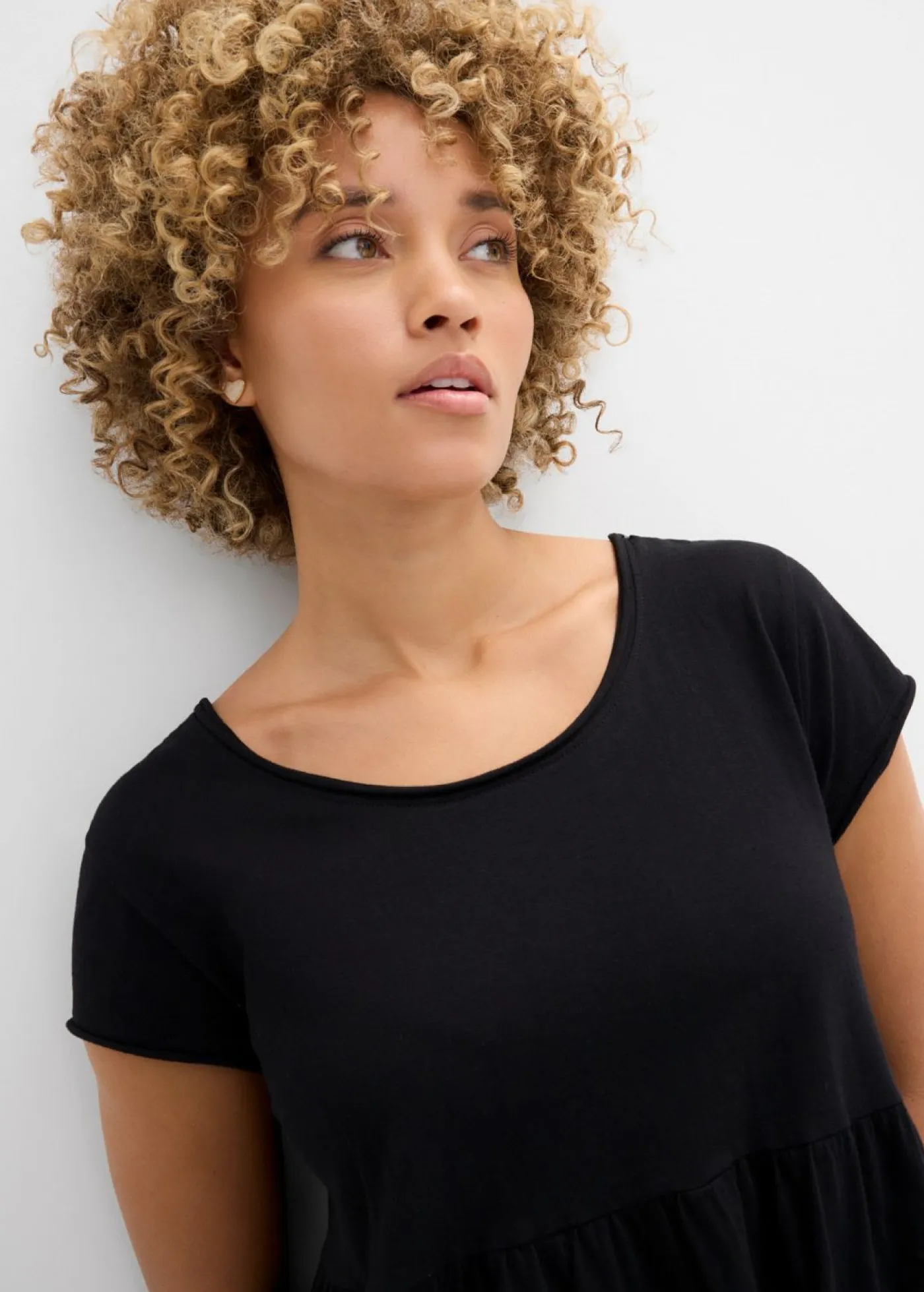 New Vestido midi de algodón orgánico puro Mujer Vestidos|Tallas Pequeñas
