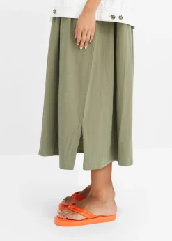 Online Vestido midi de algodón orgánico puro Mujer Vestidos|Tallas Pequeñas