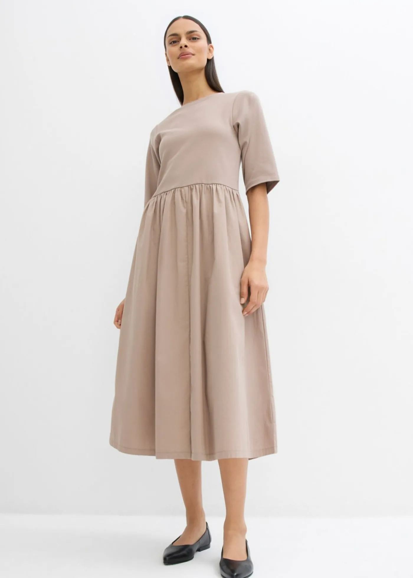 Discount Vestido midi de algodón puro Mujer Esenciales|Vestidos