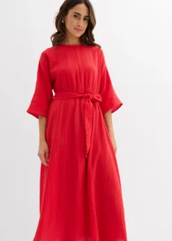Clearance Vestido midi de algodón suave Mujer Vestidos