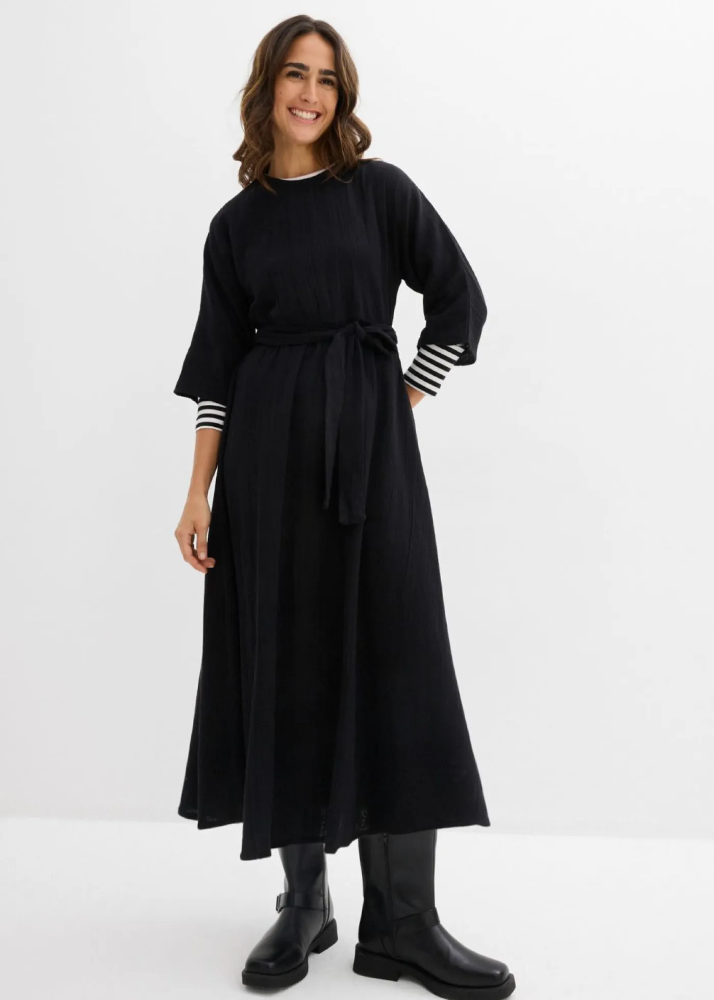 New Vestido midi de algodón suave Mujer Vestidos