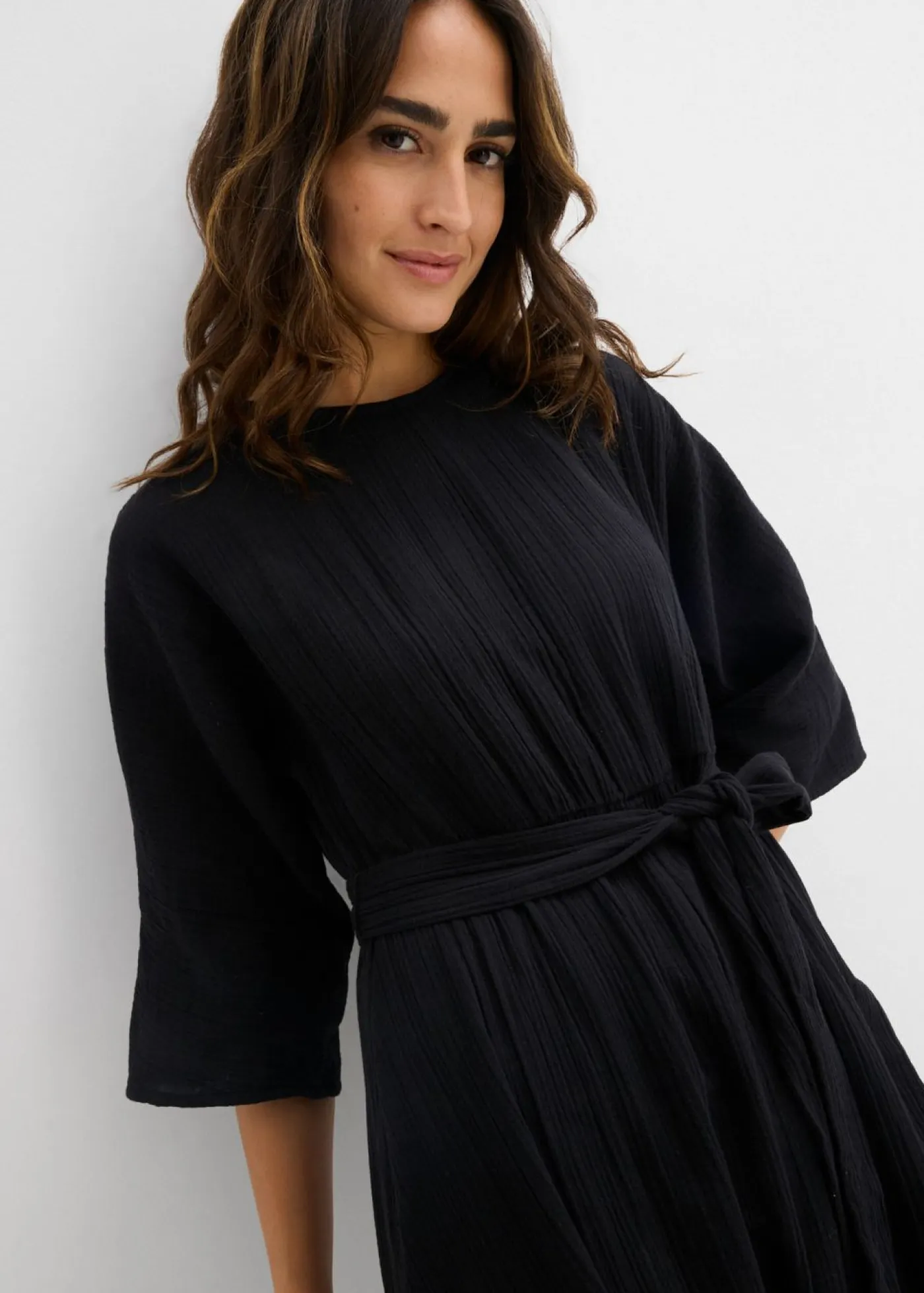 New Vestido midi de algodón suave Mujer Vestidos